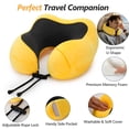 thumbnail image 2 of UNIWELL Travel Neck Pillow for Adults, Memory Foam Airplane Pillow, Adjustable Flight Pillow, Portable Travel Accessories with Eye Mask, Earplugs and Carry Bag, 2 of 7