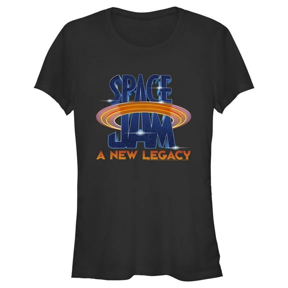 Junior's Space Jam: A New Legacy Classic Logo  Graphic Tee Black X Large