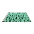 thumbnail image 2 of Ahgly Company Machine Washable Indoor Square Solid Turquoise Blue Modern Area Rugs, 8' Square, 2 of 4