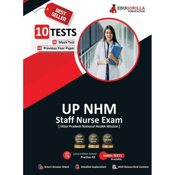 UP NHM Staff Nurse Book 2023 (English Edition) - 8 Full Length Mock Tests and 2 Previous Year Papers (1000 Solved Questi, (Paperback)