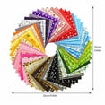 thumbnail image 3 of Pre-Cut Cotton Fabric Squares with 100% Cotton Plain Weave and Random Assorted Floral and Polka Dot Prints, 50-Pack 10X10 Inches, Multicolor, for Quilting and Sewing Crafts, Diy, 3 of 5