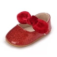 thumbnail image 5 of BRICH Baby Girls Mary Jane Flats Anti- Rubber Sole Bow Toddler Princess Dress Shoes,Size 0-18 Months Red 12-18 Months, 5 of 9