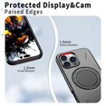 thumbnail image 3 of For iPhone 14 Pro Max Ultra Slim Hybrid TPU+PC Protective Cover with Metal Rotation Holder , Compatible MagSafe, Military Grade Shockproof Phone Case Cover,Black,For iPhone 14 Pro Max, 3 of 7