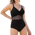 thumbnail image 1 of Aayomet Maillot de Bain une Pièce pour Femmes (Noir, TG), 1 of 5