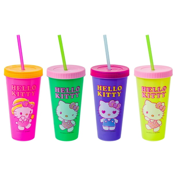 Set de vasos Silver Buffalo Sanrio Hello Kitty de 700 ml, paquete de 4