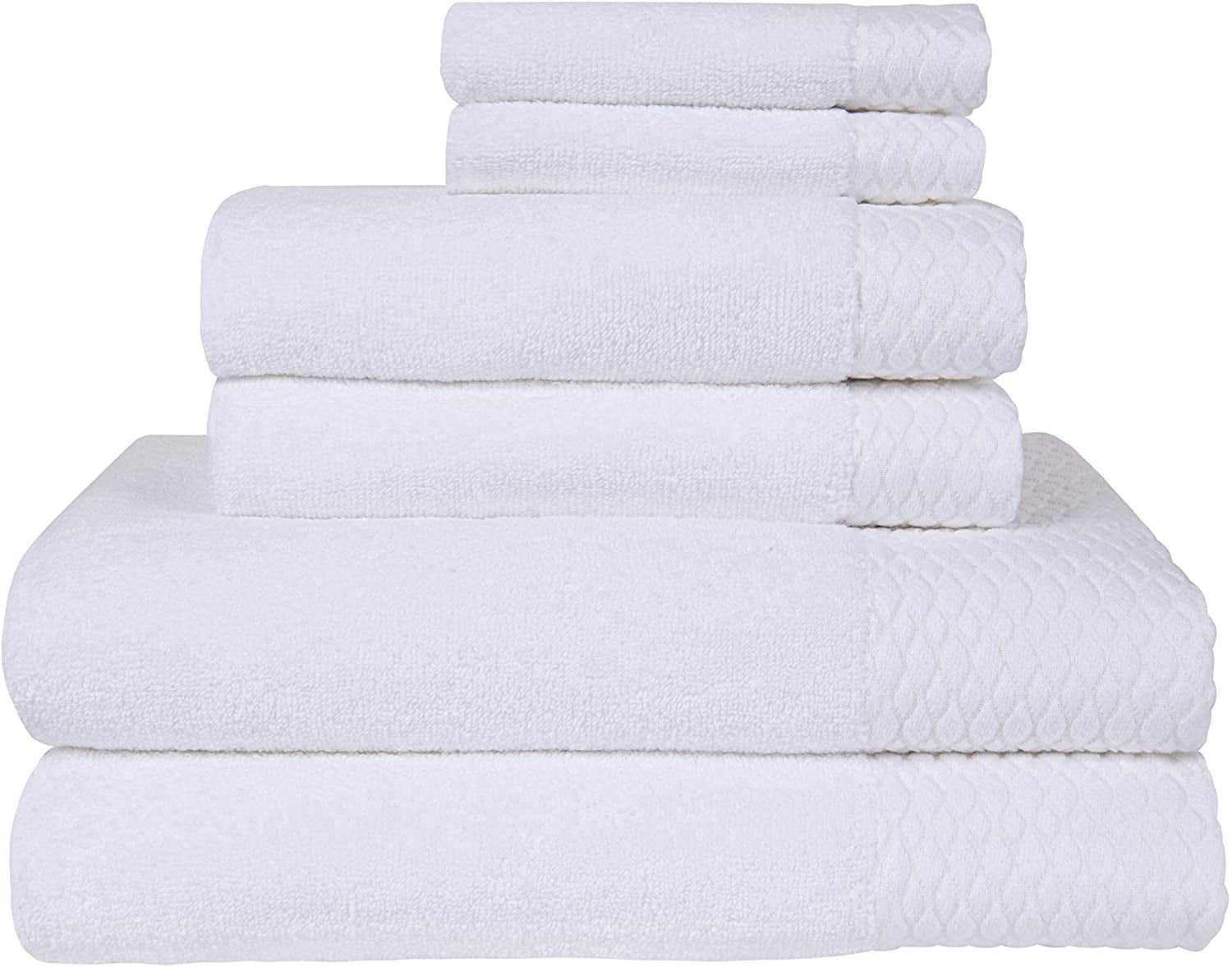 Room Essentials 6ct Washcloths White NWT Free Shipping wash clothes cotton set 
