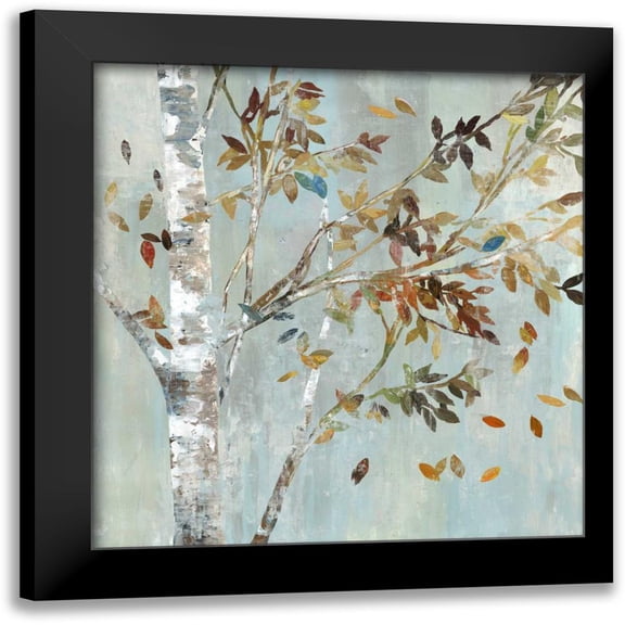Pearce, Allison 12x13 Black Modern Framed Museum Art Print Titled - Birch with Leaves I