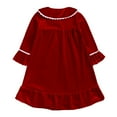 thumbnail image 5 of Esaierr Toddler Baby Kids Girls Winter Pajamas Silky Robe Ruffles Dress Bathrobe Crewneck Long Sleeve Fall Girls Sleepwear for 3M-11Y, 5 of 5
