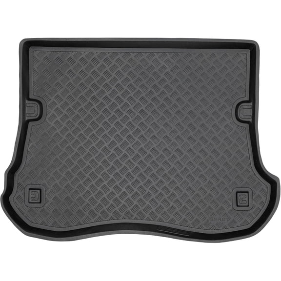 Rezaw-Plast Trunk Mat for Jeep Grand Cherokee WK 2005–2010 – Custom Fit Cargo Liner, 1/16-Inch Thick, All-Weather Rubber, Waterproof, Anti-Slip, Odorless, Raised Edges, Black