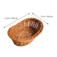 thumbnail image 2 of 2Pcs Plastic Baskets Imitation Rattan Woven Baskets Kitchen Storage Baskets, 2 of 8