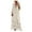 Beige, variant on Odeerbi Boho Dress Tassel Dress Lace Maxi 2025 Casual Bohemian Large Size V-Neck Solid Color Lace Tassel Long Dress