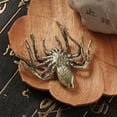 thumbnail image 3 of Figurine Brass Spider Animal Statue Small Sculpture Gifts Tabletop, 3 of 7