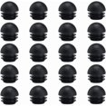 thumbnail image 2 of 25mm (1 Inch) Round Black Plastic End Caps Plugs Chair Leg Inserts for Metal Legs Round Tube Inserts Chair Leg Glide Furniture Protectors, 2 of 7