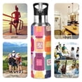 thumbnail image 7 of Yayeee 20oz Insulated Water Bottle Double Wall Stainless Steel with Flip Straw Lid, Colorful Jars, 7 of 7