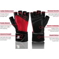 thumbnail image 2 of RIMSports Weightlifting Gloves with Wrist Wrap Support for Gym and Workout, Red XS, 2 of 4