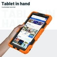thumbnail image 3 of FJLBDE Case for Lenovo Tab One 8.7 inch/K9 TB305FU 2025, Rugged Shockproof Tablet Cases Cover with Kickstand Shoulder Strap, Orange, 3 of 7