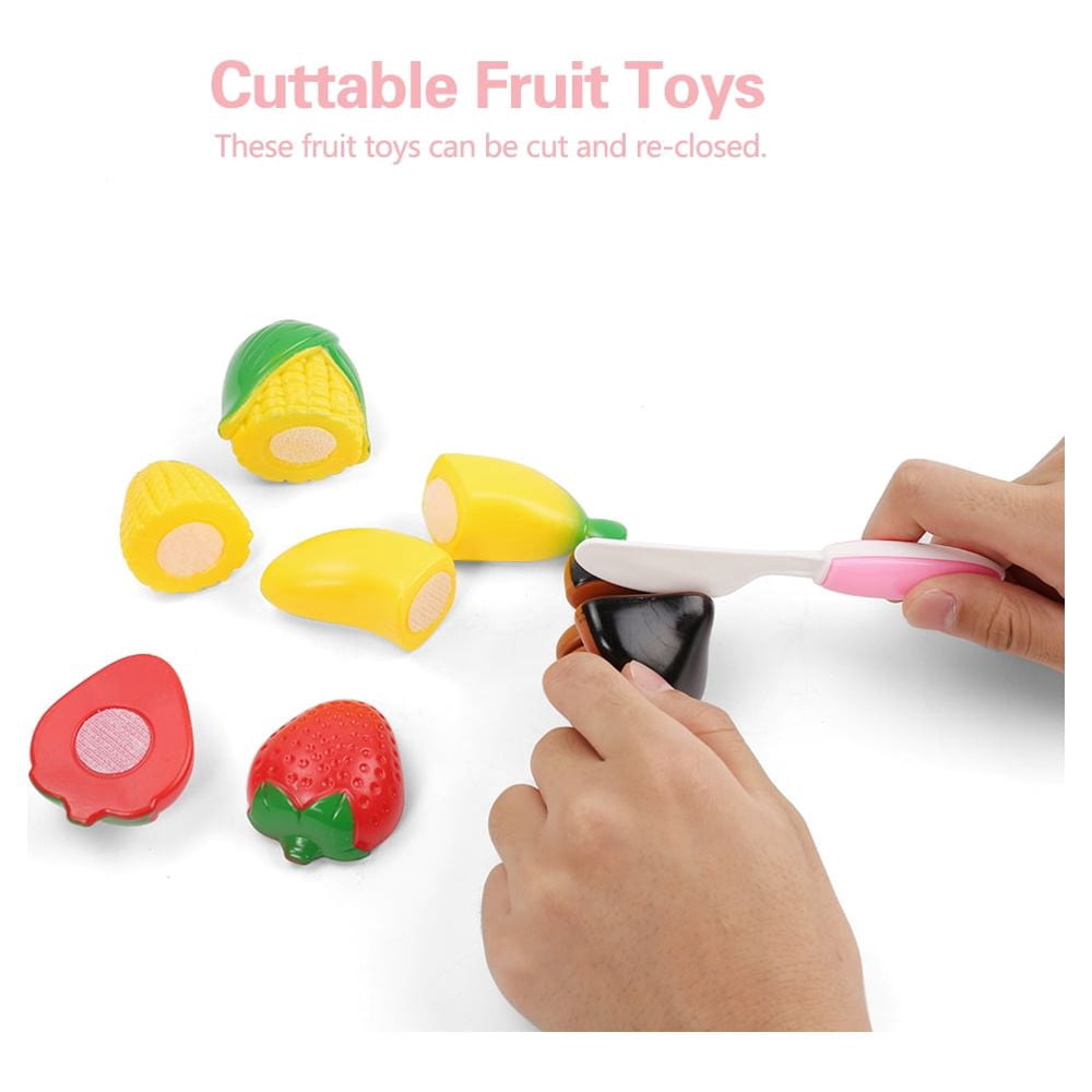 Play Kitchen Playset for Girls with Real Lights and Sounds, Kitchen Toy for Kids with Play Sink, Play Cutting Food, Kitchen Accessories Set