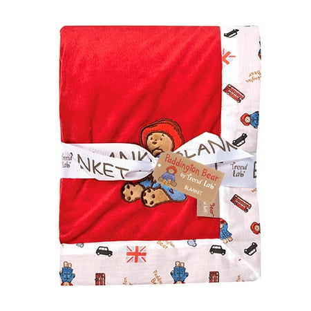 Paddington Bear Red Framed Baby Blanket