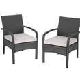 thumbnail image 2 of Grey PE Rattan Outdoor Chair / Comfortable Seating for Patio Chatting, 2 of 6