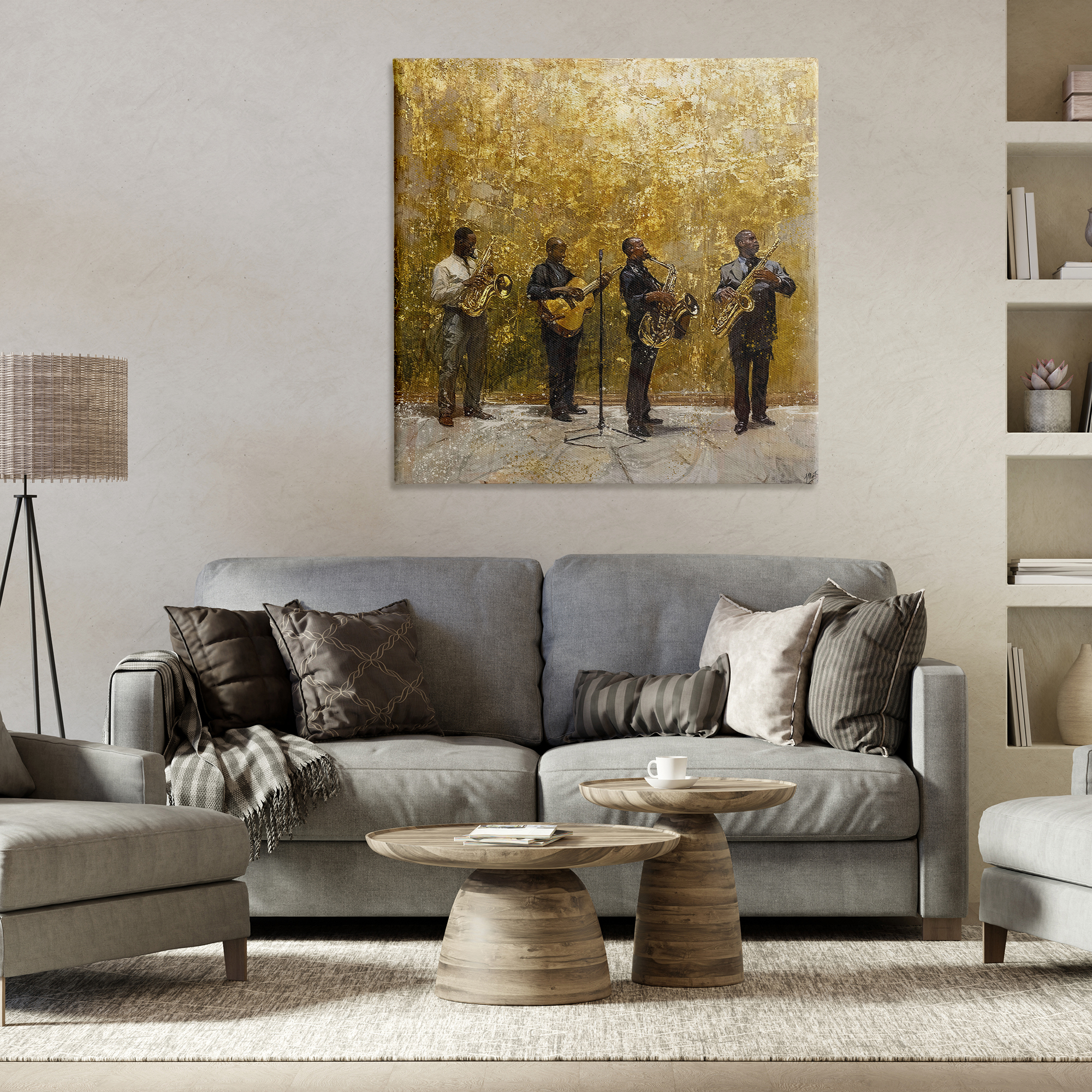 Golden Era Jazz Musicians Canvas Wall Art, design by Marta Wiley