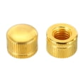 thumbnail image 4 of Uxcell M8 Acorn Cap Nut Bolt Cover Screw Caps Insert Female Thread Knurled Electrophoretic Gold 10 Pack, 4 of 6