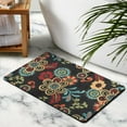 thumbnail image 3 of Modern Green Floral Rug 20x32 Inch - Non-Slip, Washable Area Rug for Entryway, Bedroom, Bathroom, Laundry Room - Small Distressed Accent Floor Carpet, 3 of 5