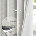 thumbnail image 4 of Top Finel Grommet Top Blackout Curtains, Grey Beige, 52" x 108", 2 Panels, 4 of 16