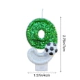 thumbnail image 3 of Birthday Candles，Soccer Birthday Decorations，Soccer Cake Topper, Wedding Cakes, Anniversaries, Party Celebrations, Birthday Decorations (Green White), 3 of 6