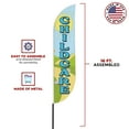 thumbnail image 3 of Child Care Sign feather flag for Outdoor by Mavis Print | 11.5 FEET Long Polyester Outdoor Banner Flag for Easy Hang | HD Print Swooper I Flag Only forChild Care Advertising | Made in USA I Flag Only, 3 of 5