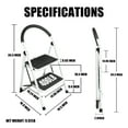 thumbnail image 2 of JACK BOSS 2 Step Ladder, Folding Step Lightweight Stool, Steel,Ladder for Home,330 lbs Capacity, 2 of 8