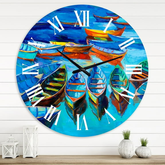Designart 1 in Quartz Coastal Wall Clock