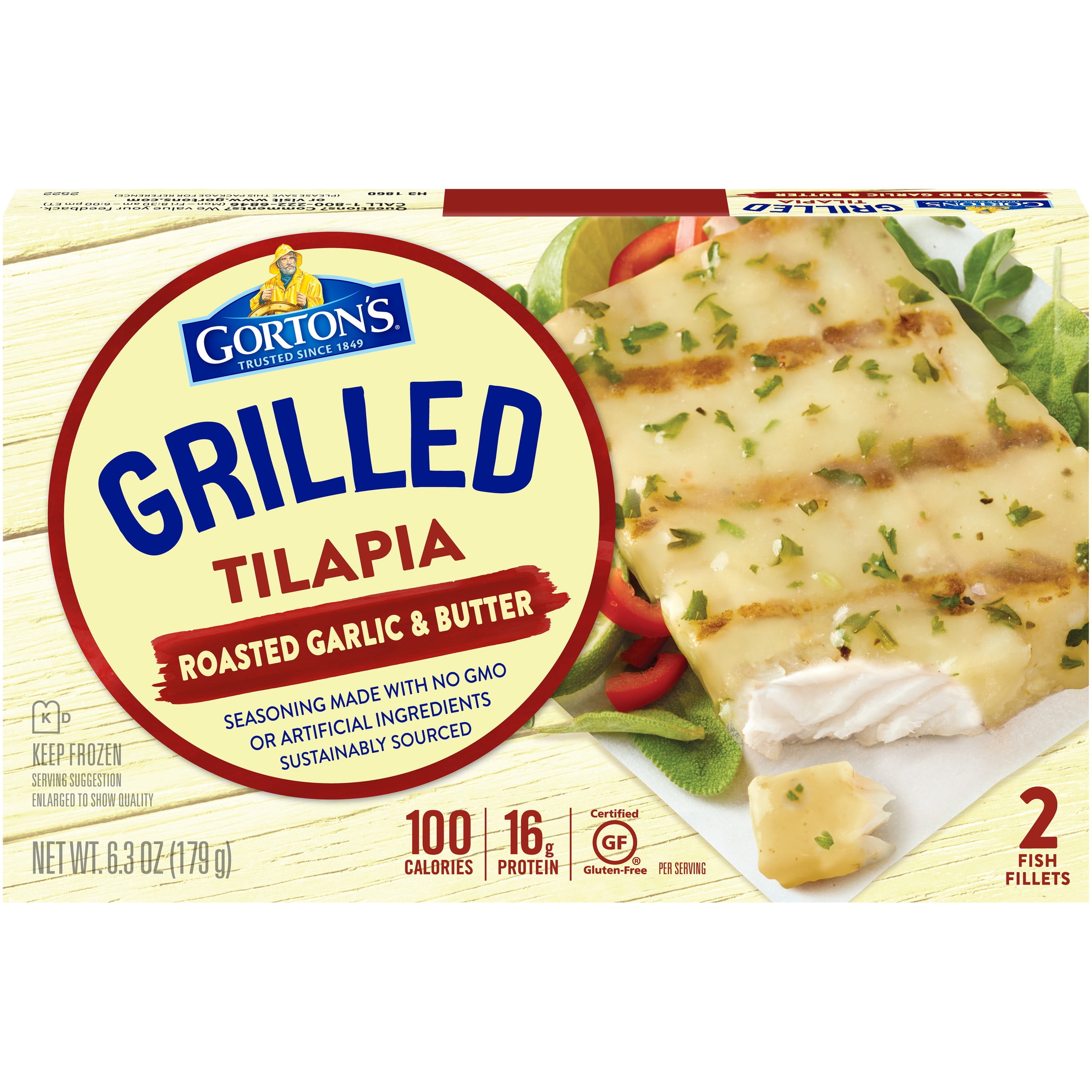 Gorton's Garlic & Butter Grilled Tilapia Fillets, 2 count