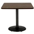 thumbnail image 2 of KFI Studios Mode 2.5' Square Counter Height Dining Table, Studio Teak, Black Base, 2 of 3