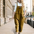 thumbnail image 2 of GILIGEGE Women Linen Overalls Jumpsuits Loose Fit Baggy Bib Rompers Casual Summer Outfits Trendy 2025​Women Long Pants Overalls Baggy Rompers Jumpsuits with Pockets Linen Overalls for Women Women's F, 2 of 6