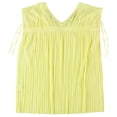 thumbnail image 2 of Alfani Womens Pleated Sleeveless Blouse Top yellow 2XL, 2 of 2