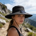 thumbnail image 6 of Solar Powered USB Rechargeable Fan Sun Hat, Wide Brim Breathable Cooling Bucket Hat for Outdoor Hiking Fishing, UPF 50+ Sun Protection for Men & Women, 6 of 9
