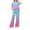 #A07-Blue, variant on Abcomgle Lounge Sets for Girls 10-12 Girls 2 Piece Outfits Gradient Short Sleeve T-Shirts and Wide Leg Pants Set Cute Casual Girls Activewear Sets,13-14 Years