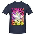 thumbnail image 4 of Bingfone Colorful Tie Dye Stained Glass 3 Men'S Loose Fit Short-Sleeve Pocket T-Shirt, 4 of 7