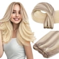 thumbnail image 1 of Extensiones de cabello Easyouth para coser, cabello humano real, de rubio ceniza a rubio sedoso, 18 pulgadas, 100 g, 1 of 1
