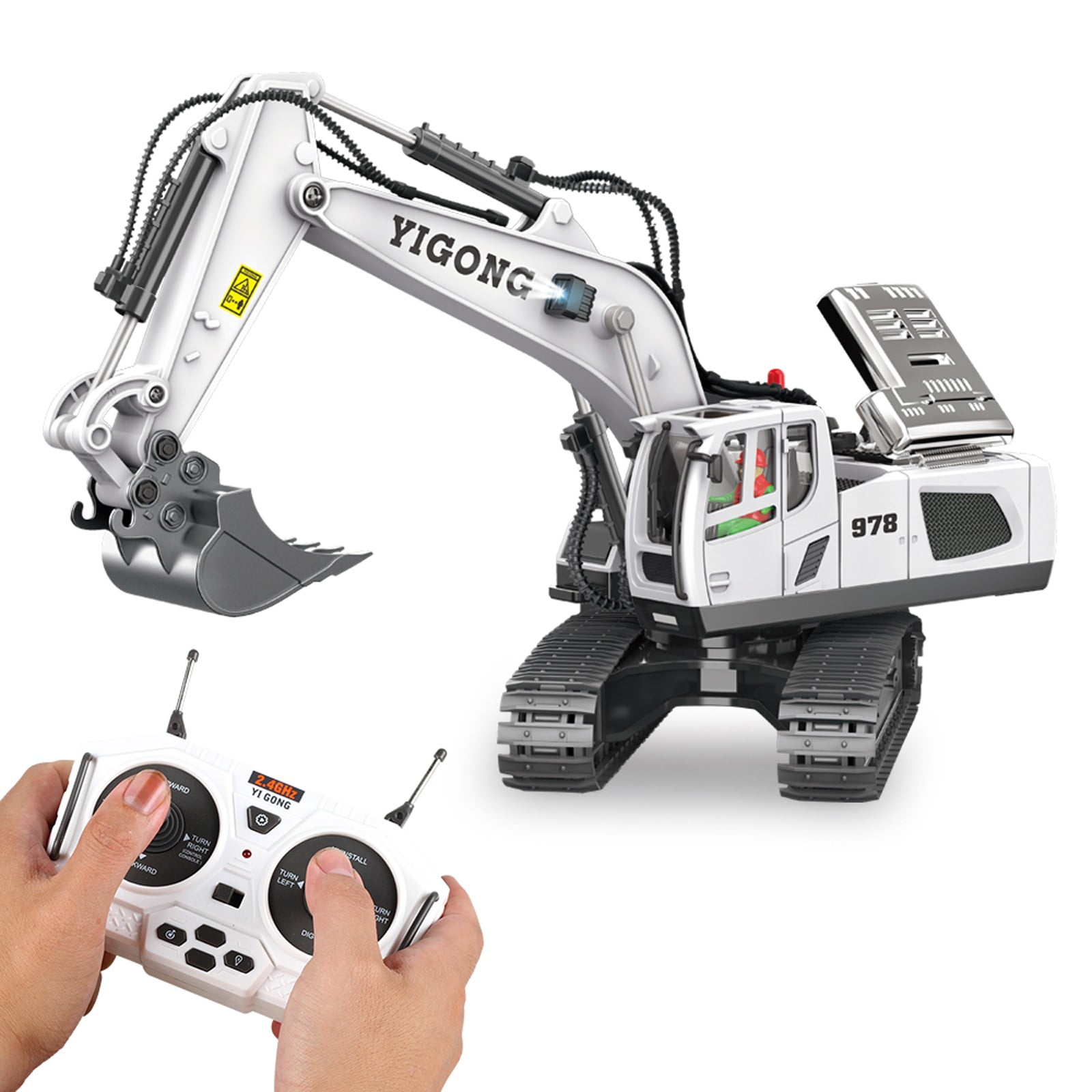 11 Channel Full Functional Remote Control Excavator Construction ...