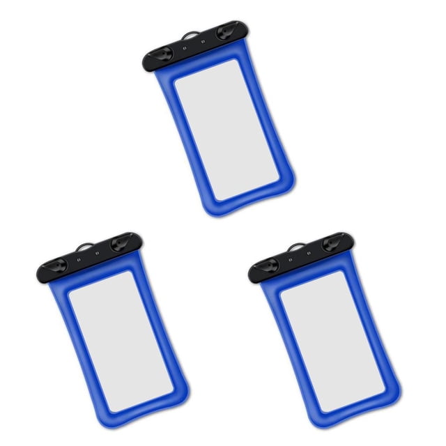 Guardoinrt Waterproof Phone Case Universal Safe Beach Travel Kayaking Canoeing Cellphone Dry Bag Protection Accessory Drying Pouch Blue 3Set
