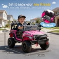 thumbnail image 7 of 24V Kids Ride On Car W/Parents Control,2*200w Power motors,Four Wheel Suspension,Adjustable speed,USB,MP3,Music,Bluetooth,Large display screen,Power Display,Safety Belt for Kids Aged 3+., 7 of 7