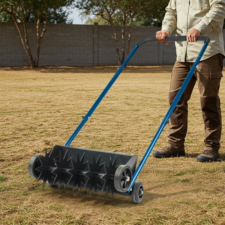 Zimtown 19in Heavy Duty Manual Lawn Aerator with U-Shaped Handle