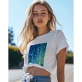 thumbnail image 4 of T Shirts for Women Short Sleeve Cotton Crewneck T-Shirt, Abstract Dots Arti Tee Tops Casual Basic T-Shirts, XS-5XL White XS, 4 of 7