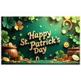 thumbnail image 3 of St Patricks Day Shamrock Design Celebration Festive Backdrop Banner Party Supplies Photography Props Event Decorations Wall Hanging Background, 3 of 4