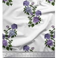 thumbnail image 1 of Soimoi Polyester Crepe Fabric Leaves & Floral Block Decor Fabric Printed Yard 42 Inch Wide, 1 of 3