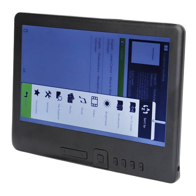 E Reader 7in HD Color Screen 800x480 Black Portable E Reader for EPUB PDF TXT