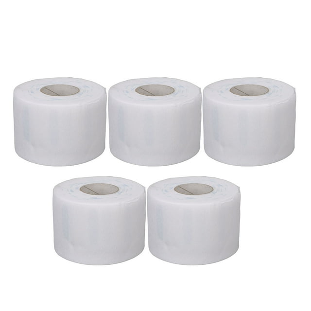Papel de peluquero desechable, 5 rollos de papel de peluquero, papel desechable para el cuello, papel para cortar el pelo, diseño aerodinámico