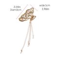 thumbnail image 3 of Fiudx Pinza para El Cabello con Perla, Exquisito Colgante de Mariposa, Diseño de Borla de Aleación de Moda, Elegante Horquilla para El Cabello, Ideal para Fiestas y Eventos, Un Elegante Regalo., 3 of 4