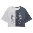 thumbnail image 3 of Women Halloween Skeleton T Shirts Funny Cute Pumpkin Short Sleeve Crop Tops Fall Trendy Crewneck Relaxed Fit Workout Tees Z004-Light Gray XXL, 3 of 3